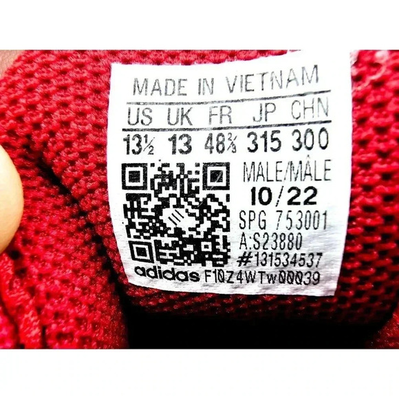 Adidas Size 13.5 Icon 7 Men's Low Top TPU Baseball Cleats Red/White S23880 NWT - Picture 3 of 14